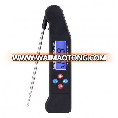 2016 New Digital Instant Read LED BBQ Thermometer Wireless LED Speak BBQ Meat Thermometer with Folding Probe