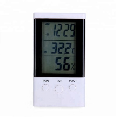 Indoor Outdoor Digital Thermometer 2 Sensors Alarm Thermo Hygrometer Clock