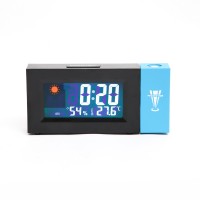 Colorful Projection Alarm Clock Voice Control Digital Clock