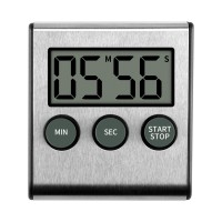 Stainless Steel Materia Countdown Timer in ABS Plastic magnetic digital kitchen timer