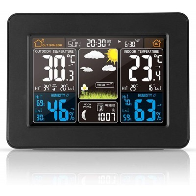 433MHZ Digital Indoor Outdoor Thermometer  Hygrometer Wireless Weather Station with Air Pressure Trend