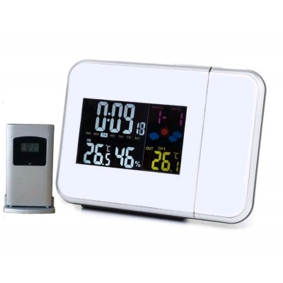 large led display digital thermometer led number clock weather station clock