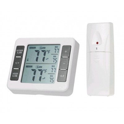 433mhz wireless thermometer alarm with remote sensor RF distance 300 feet