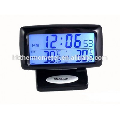 Indoor Outdoor Car Thermometer Clock