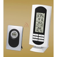 Wireless Digital Thermometer Wireless Freezer Thermometer or Wireless Fridge Thermometer with Dual Snooze Clock