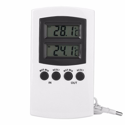 Digital Grow Room Thermometer Combo 2 Sensors Min/Max Thermometer