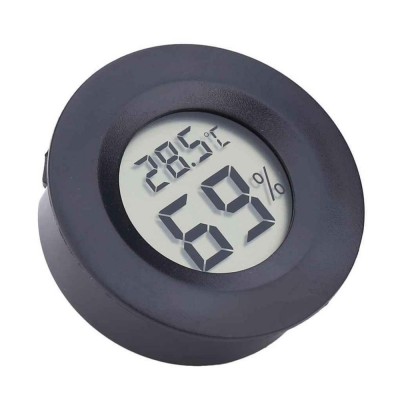 Round Electronic Hygrometer Thermometer Lid Hygrometer Black , Green , White  , Yellow